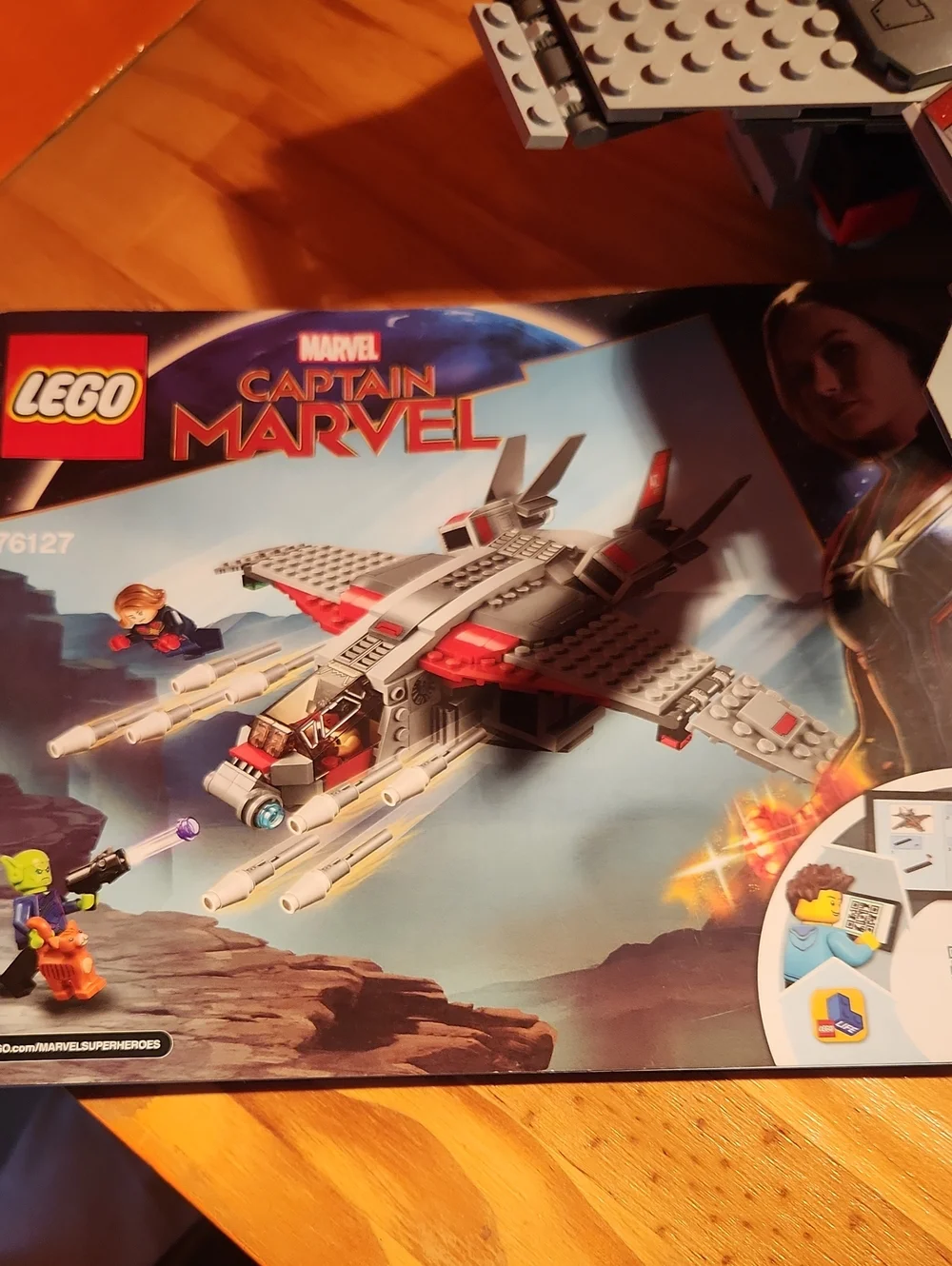 Marvel Grey and White Kids Toy Aircraft Playset with Mini Figures